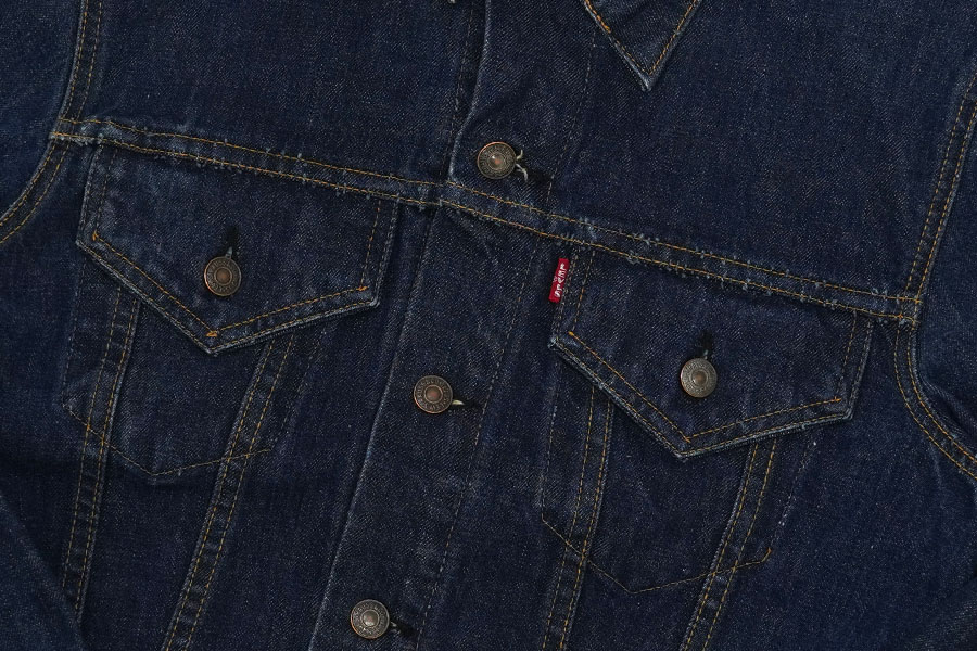 60's～ Levi's 70505 BIG-E デニムJKT 濃紺 表記(40) パッチ残り②
