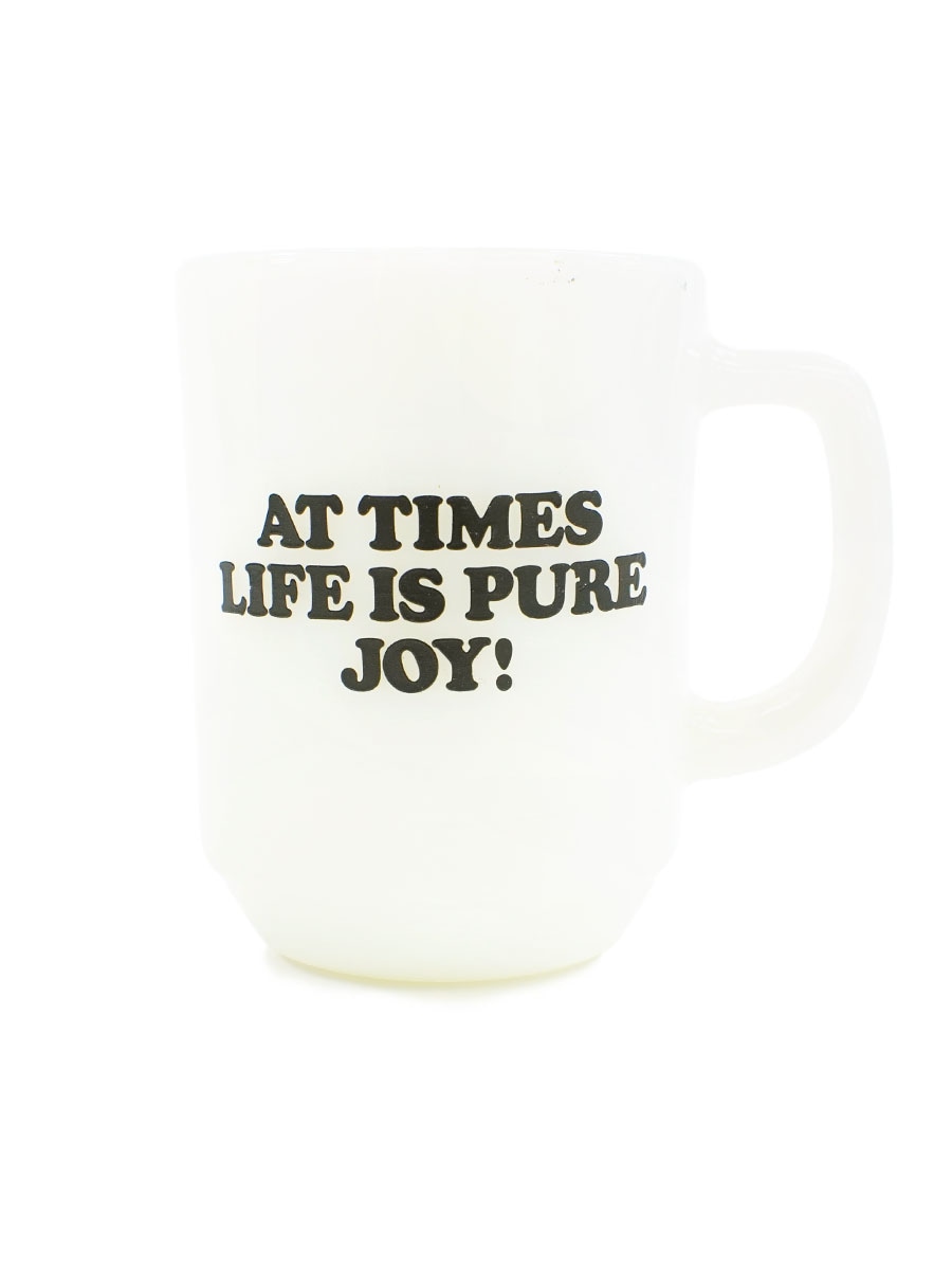 60's～ Fire-King スヌーピー ''AT TIMES LIFE IS PURE JOY
