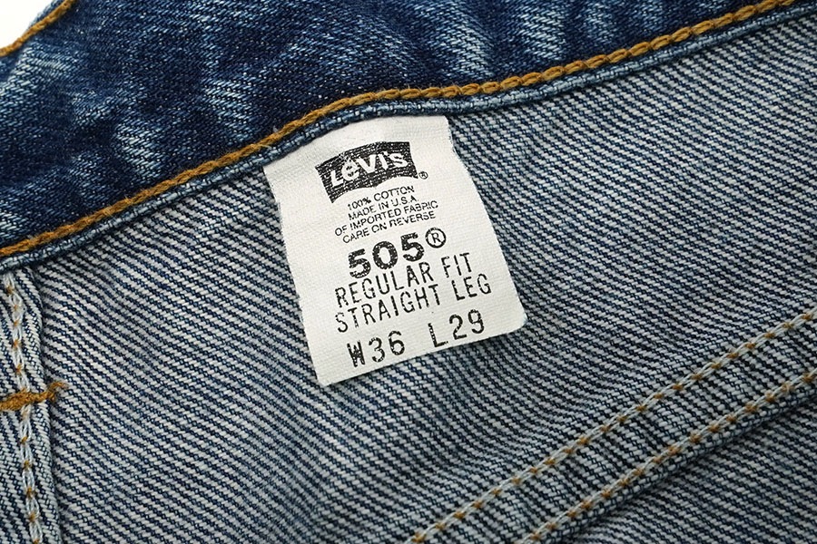 90's LEVI'S 505 デニムパンツ 良雰囲気 表記(W36 L29) USA製 | SOLD