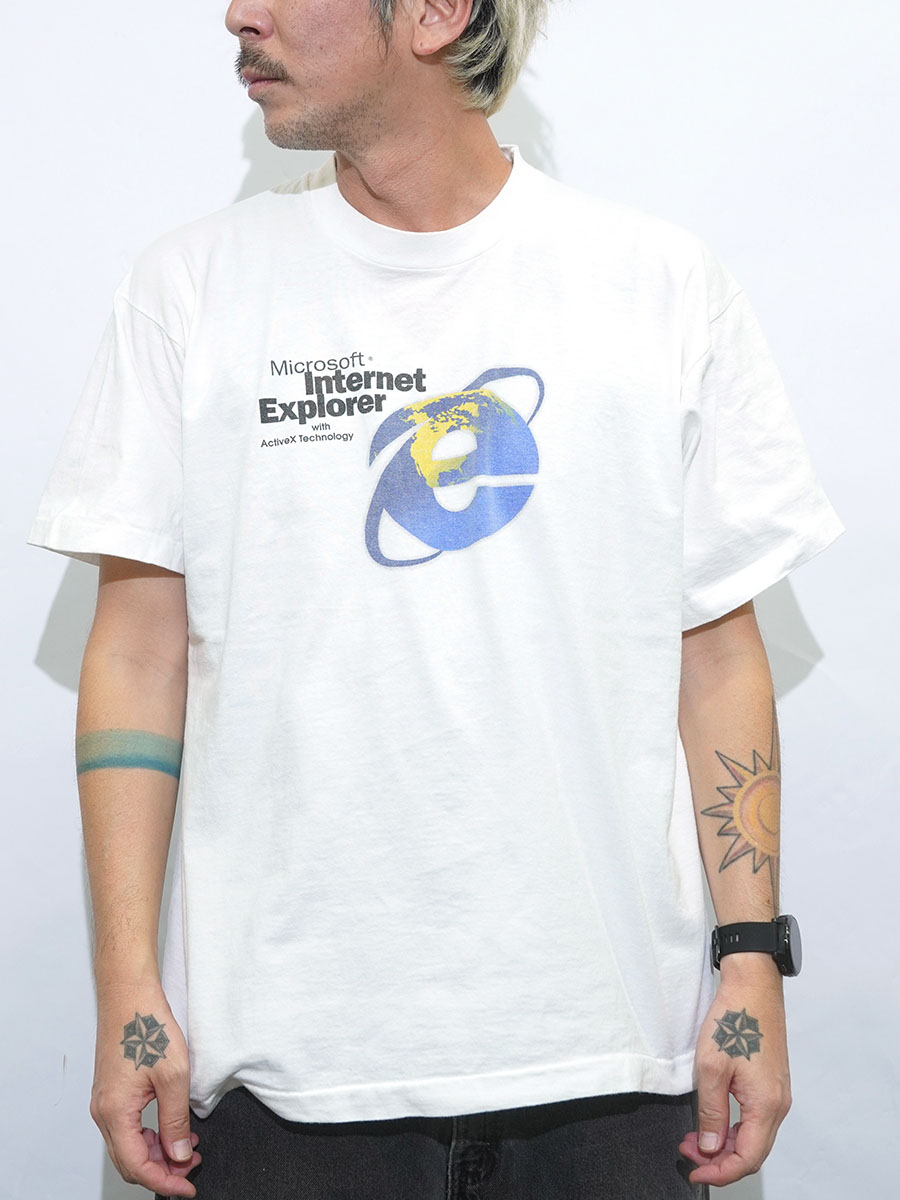 90's FRUIT OF THE LOOM ''Microsoft Internet Explorer'' 両面