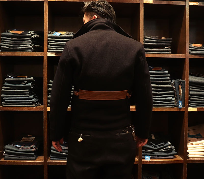 size3 BERBERJIN×SUBCULTURE JACKET(IRON） 1940s WOOL x LEATHER JACKET , Size 40 | SOLD OUT