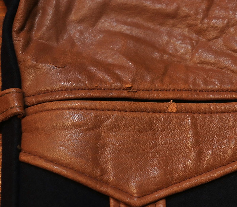 1940s WOOL x LEATHER JACKET , Size 40