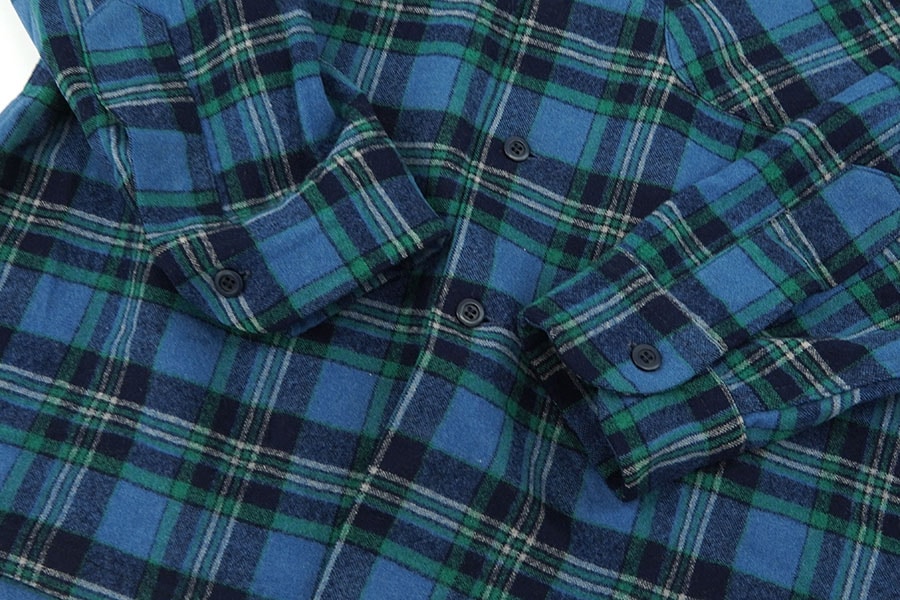 70's ペンドルトン 好配色チェック ボードシャツ 青緑 表記(L) USA製