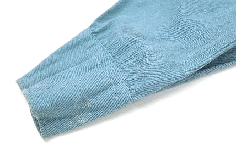 50S～ RAYON WESTERN SHIRT LIGHT BLUE (SIZE.M)