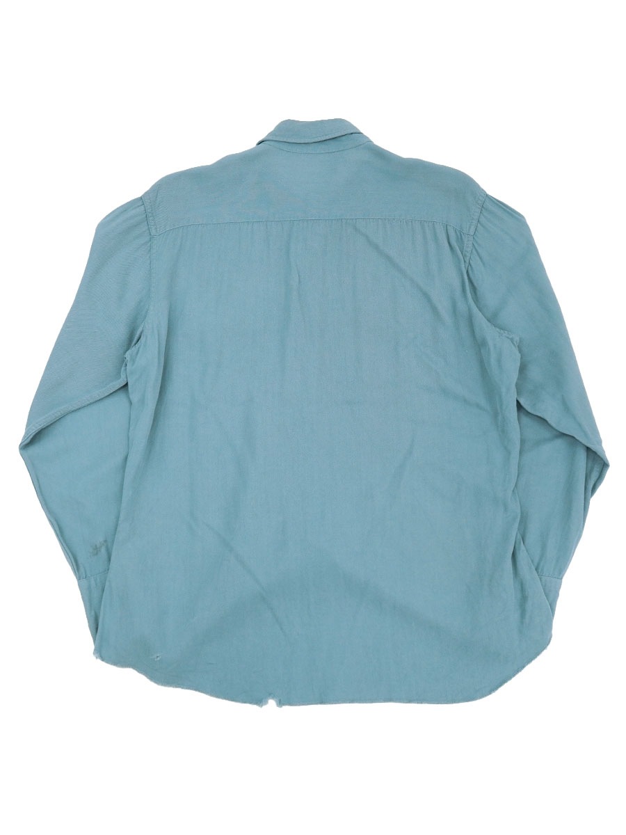50S～ RAYON WESTERN SHIRT LIGHT BLUE (SIZE.M) | NEW ITEM