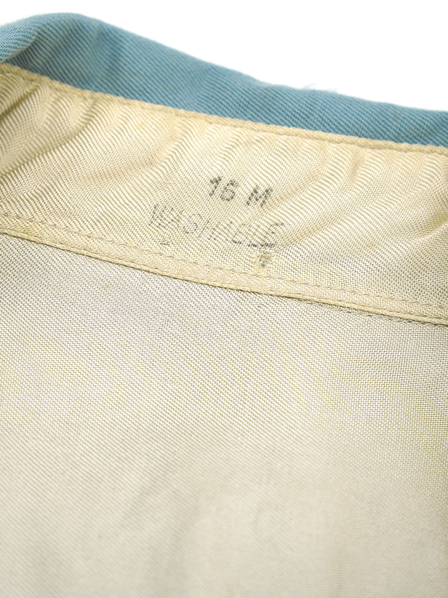 50S～ RAYON WESTERN SHIRT LIGHT BLUE (SIZE.M)