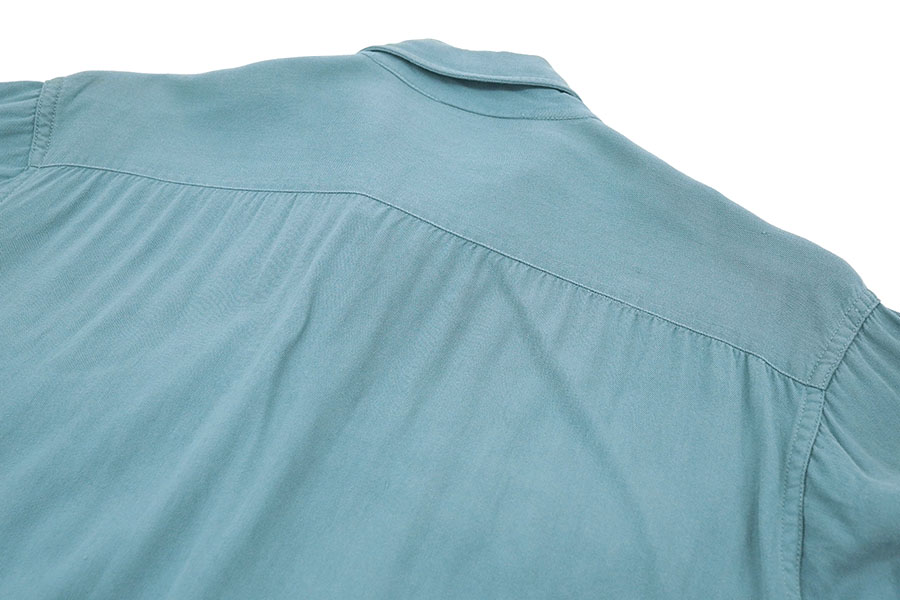 50S～ RAYON WESTERN SHIRT LIGHT BLUE (SIZE.M)