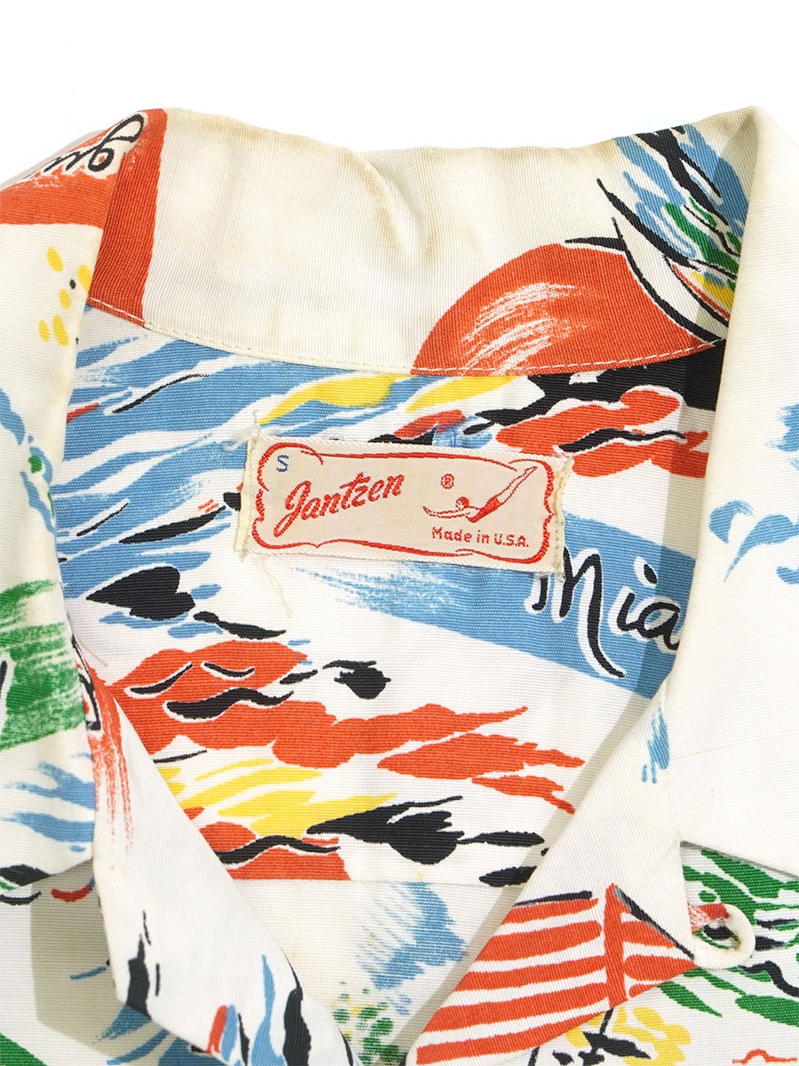 50'S JANTZEN RAYON HAWAIIAN SHIRT (SIZE.SMALL) | NEW ITEM