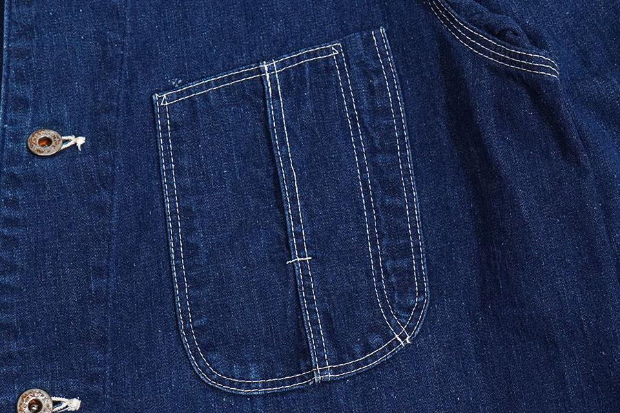 40‘s 月桂樹ボタン　カバーオール　40sビンテージ 40年代大戦デニムカバーオール