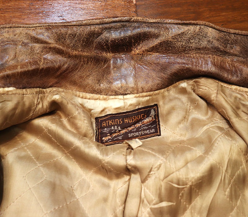 1940s LEATHER JACKET , Size 40