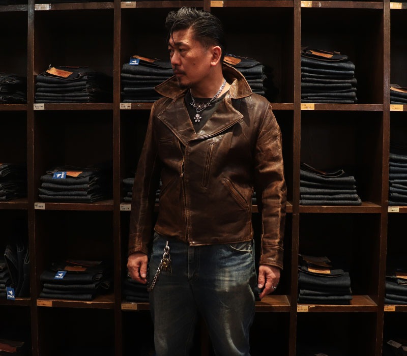 1940s LEATHER JACKET , Size 40