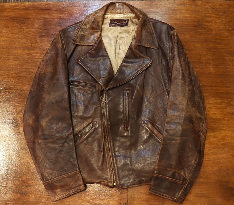 1940s LEATHER JACKET , Size 40