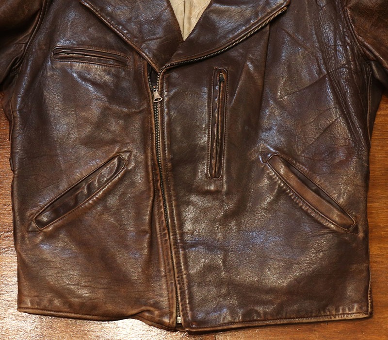 1940s LEATHER JACKET , Size 40