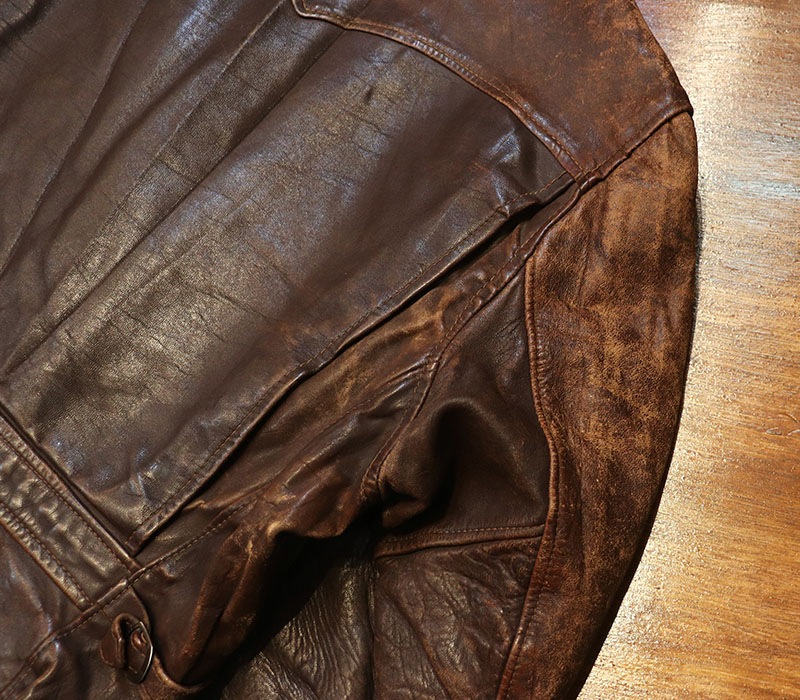 1940s LEATHER JACKET , Size 40
