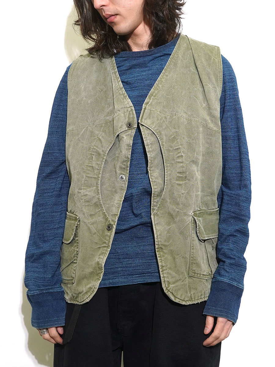 40'S～ HINSON BODYGUARD HUNTING VEST WITH HARLF MOON POCKET OLIVE
