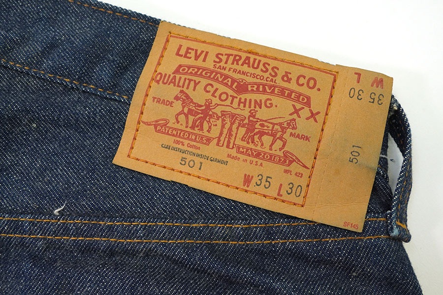 80's Levi's 501 赤耳 デニムパンツ 濃紺 表記(35x30) DEAD