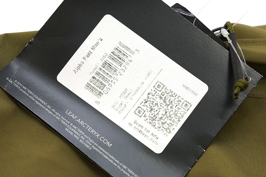 ARC'TERYX LEAF ALPHA PANTS GEN1 CROCODILE GORE-TEX 表記(S/P) DEAD