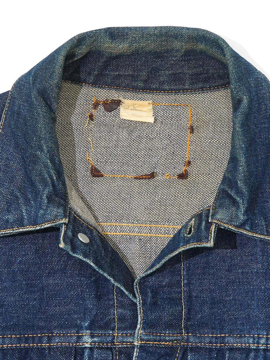 50's Levi's 507XX レザーパッチ デニムジャケット 濃紺 実寸(42位