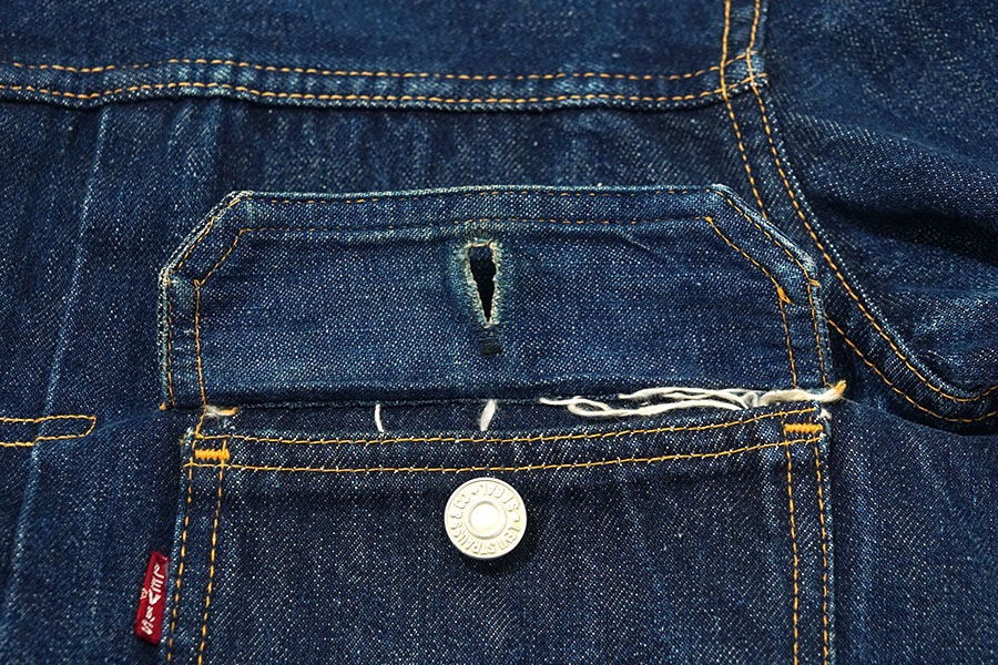 50's Levi's 507XX レザーパッチ デニムジャケット 濃紺 実寸(42位
