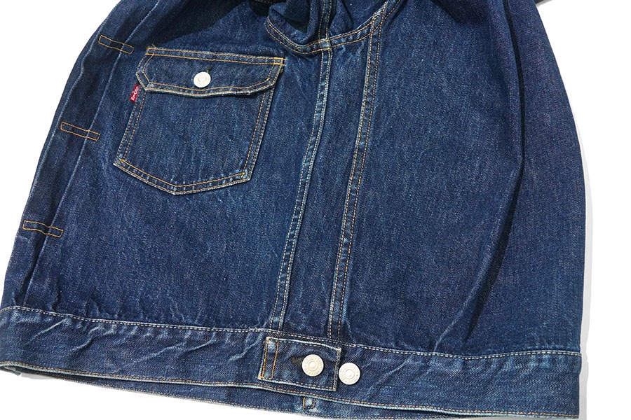 50's Levi's 507XX レザーパッチ デニムジャケット 濃紺 実寸(42位