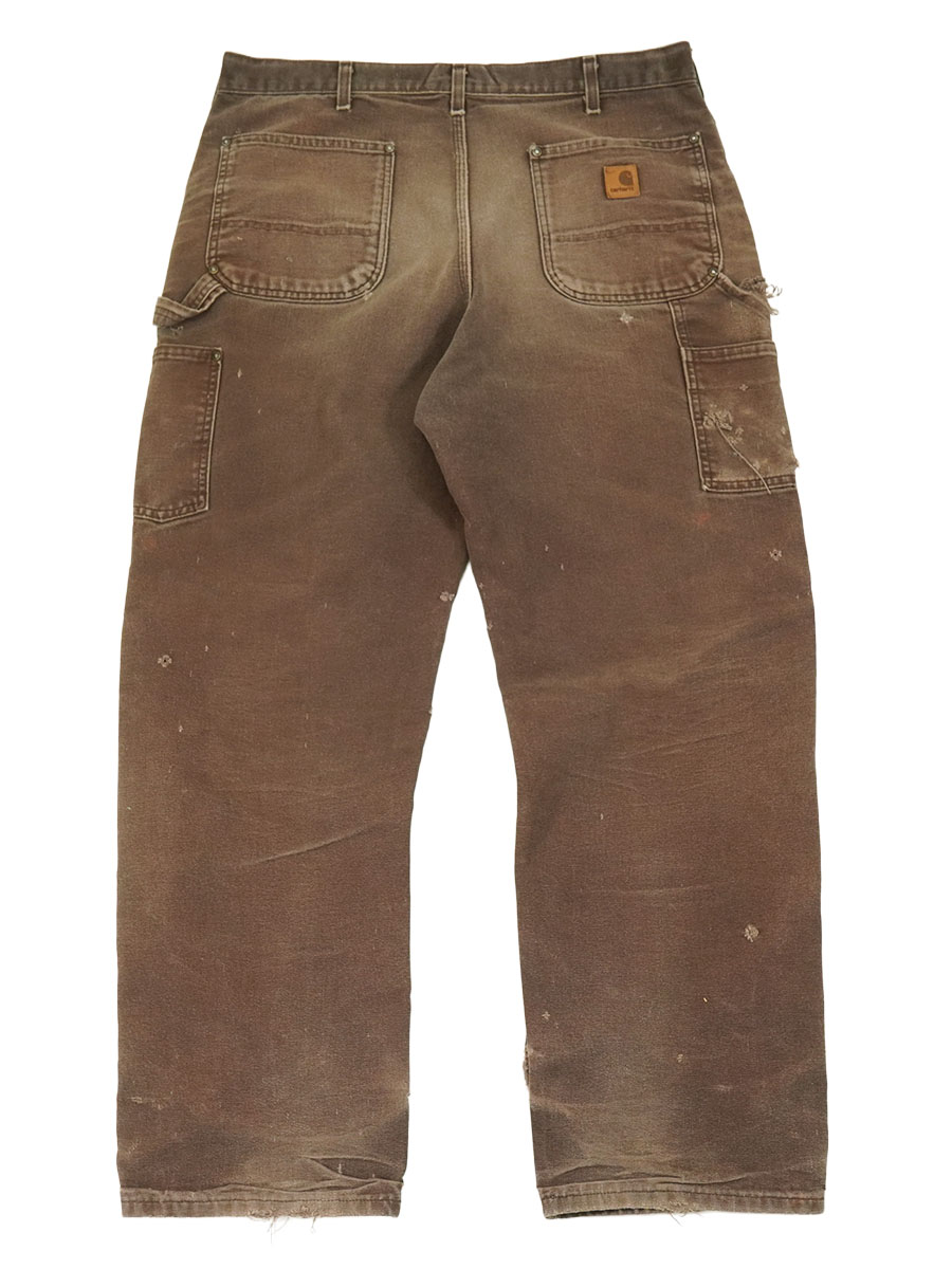 CARHARTT DOUBLE KNEE DUCK PAINTER PANTS BROWN FADE！ (SIZE.W36 L32