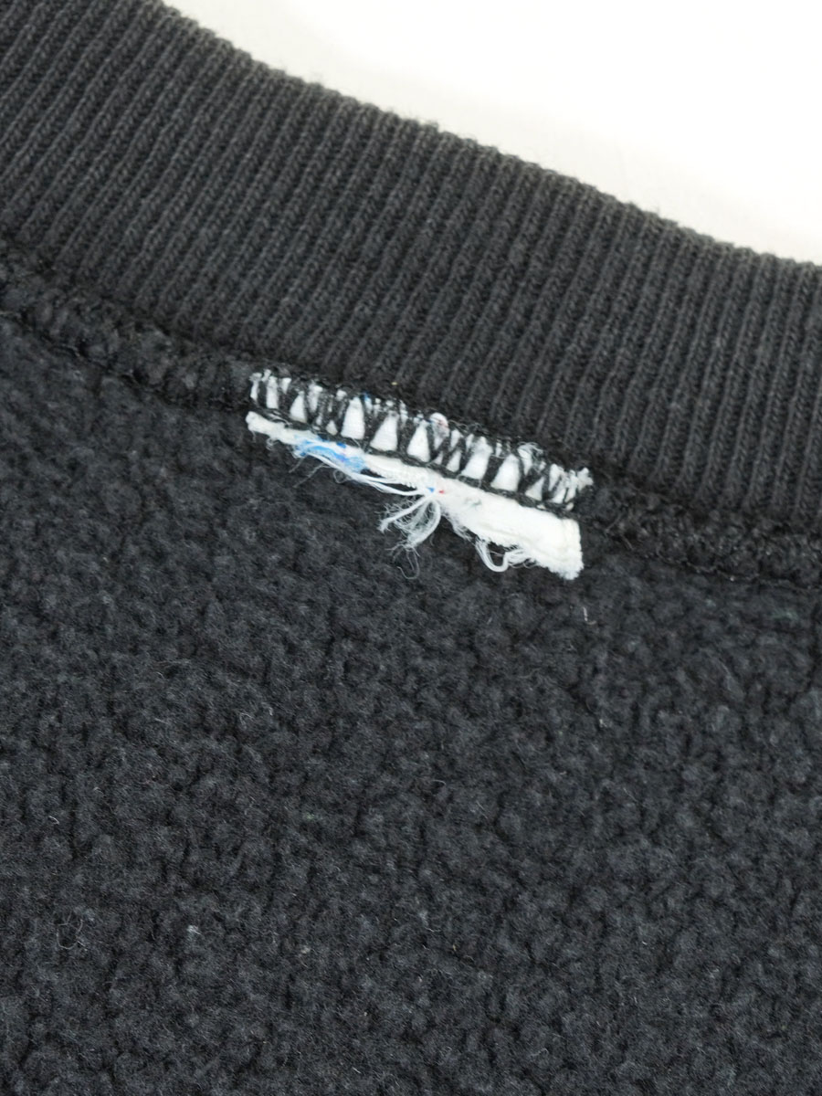 90's 刺繍タグ チャンピオンRW 無地 黒 エアブラシ・アート リメイク