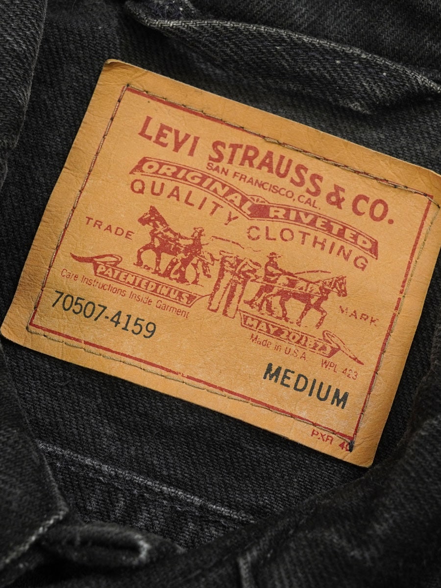 90's Levi's 70507 4ポケ ブラックデニムジャケット 表記(M) USA製