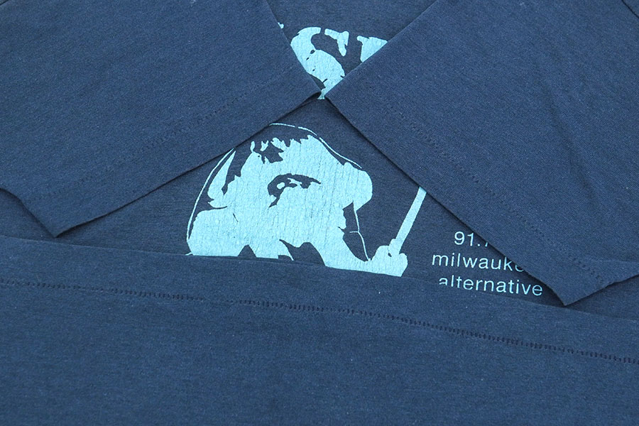 80'S SCREEN STARS ''WMSE'' T SHIRT NAVY (SIZE.LARGE) 