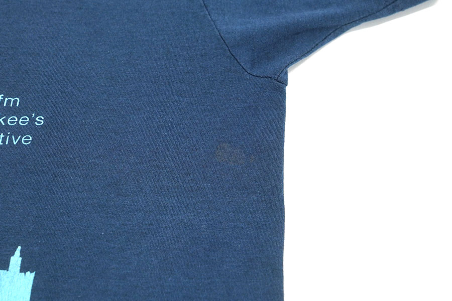 80'S SCREEN STARS ''WMSE'' T SHIRT NAVY (SIZE.LARGE) 