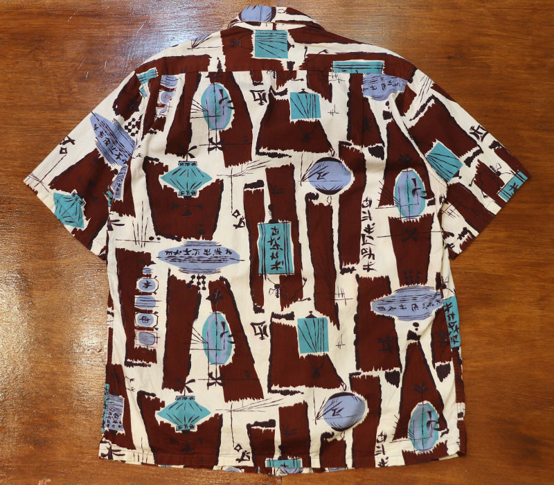 1950s COTTON HAWAIIAN , Size L