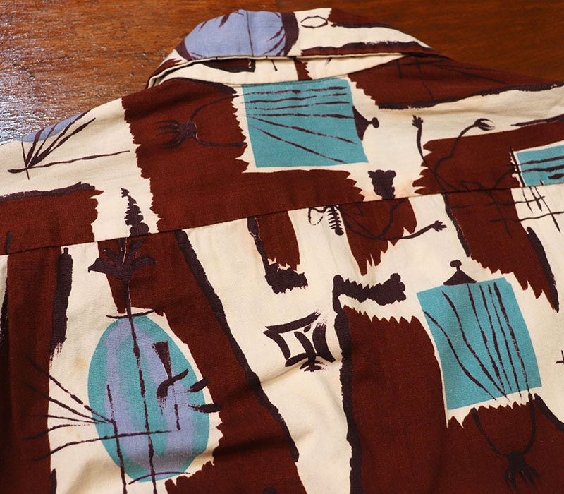 1950s COTTON HAWAIIAN , Size L