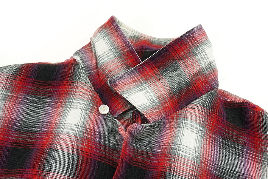 60's KENTFIELD オンブレーチェック レーヨンシャツ 表記(M