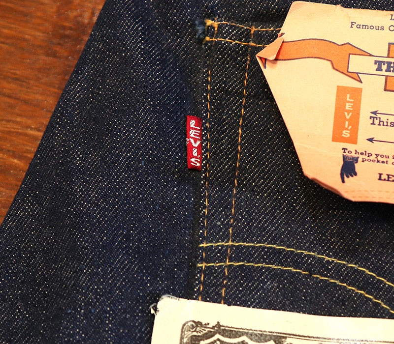 1950s DEAD STOCK , LEVIS 501XX LEATHER , Size W31 L34