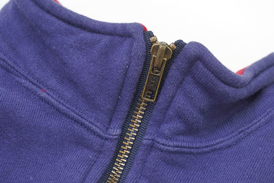 90's チャンピオン 襟裏切り替え ハーフジップスウェット 表記(XL) USA製