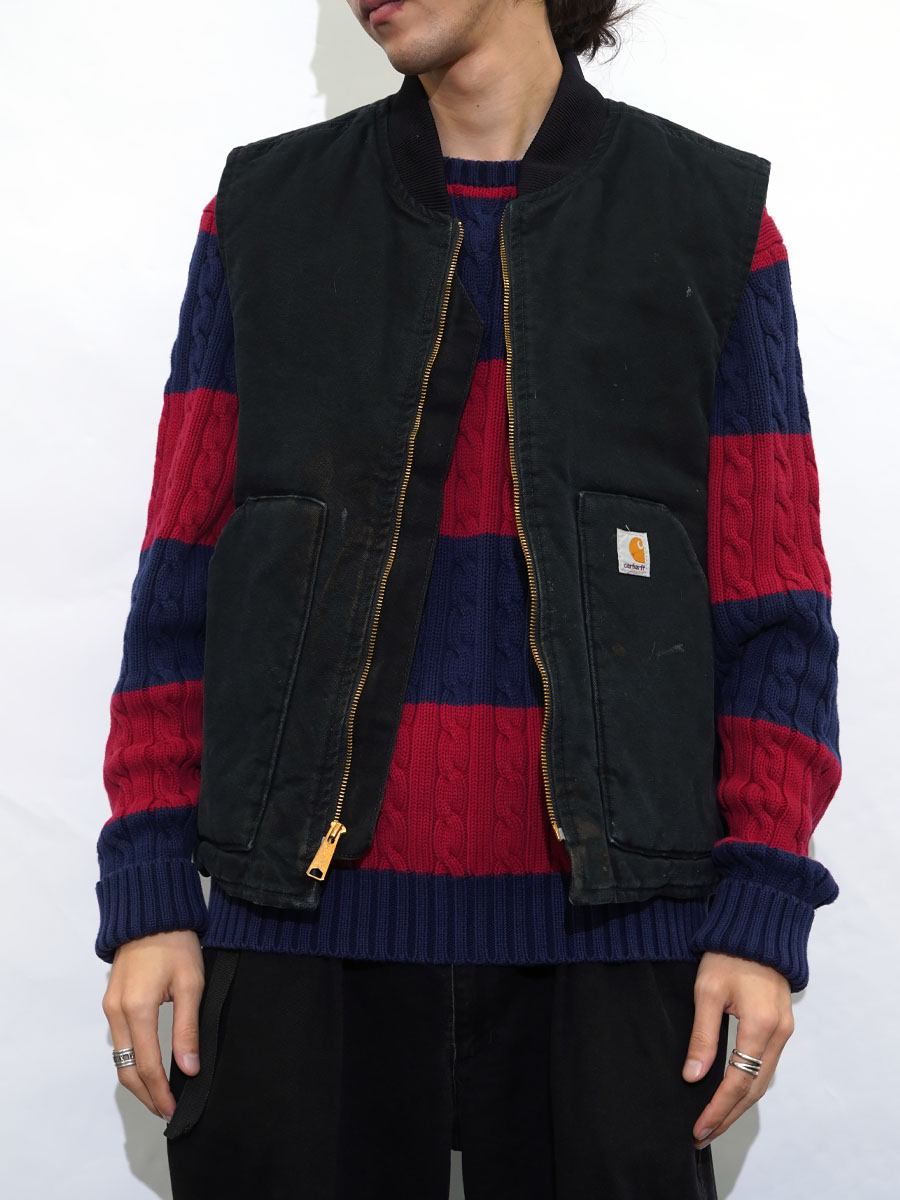 00's カーハート ダックベスト BLK 表記(L-REG) MEXICO製 | NEW ITEM