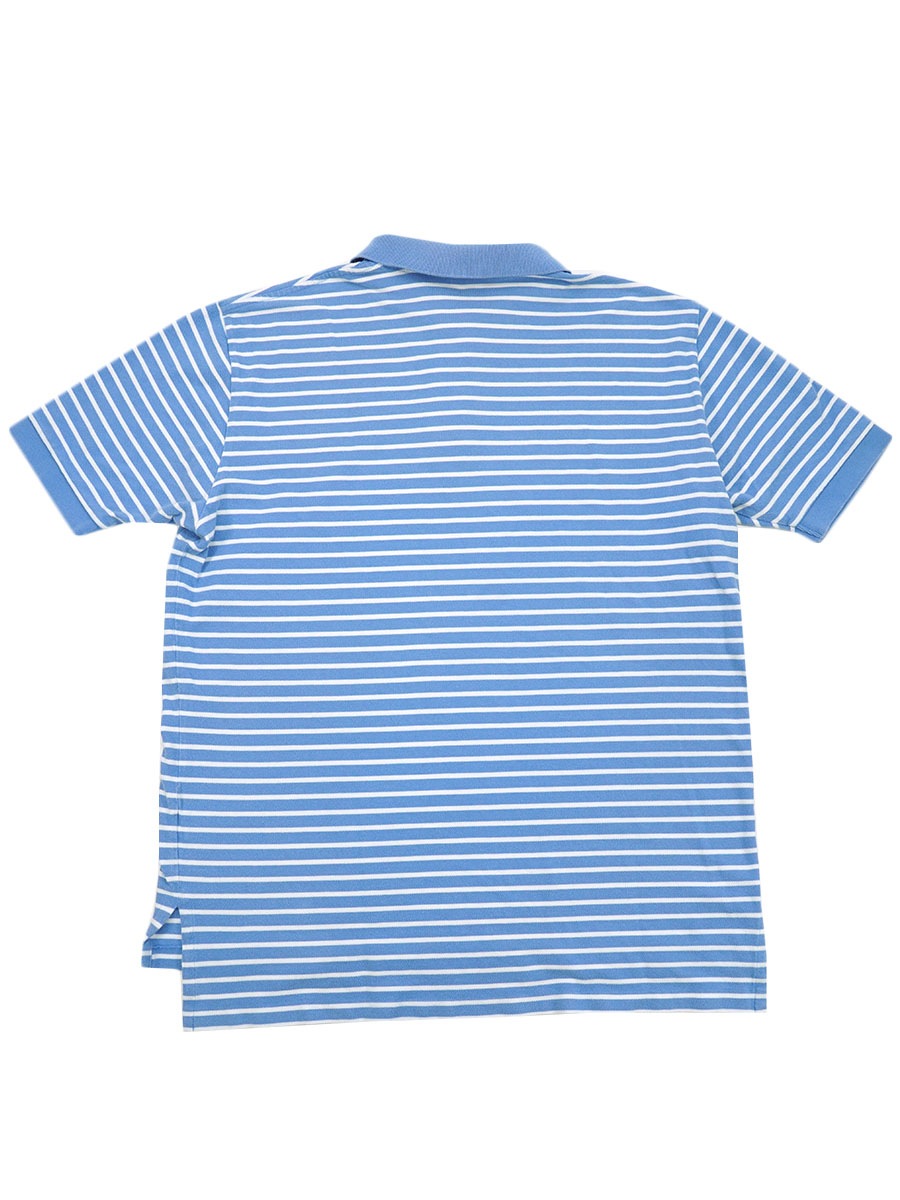 トップス polo by Ralph Lauren border polo shirt RALPH LAUREN 100％ COTTON S/S POLO SHIRT BORDER PATTERN (SIZE.X