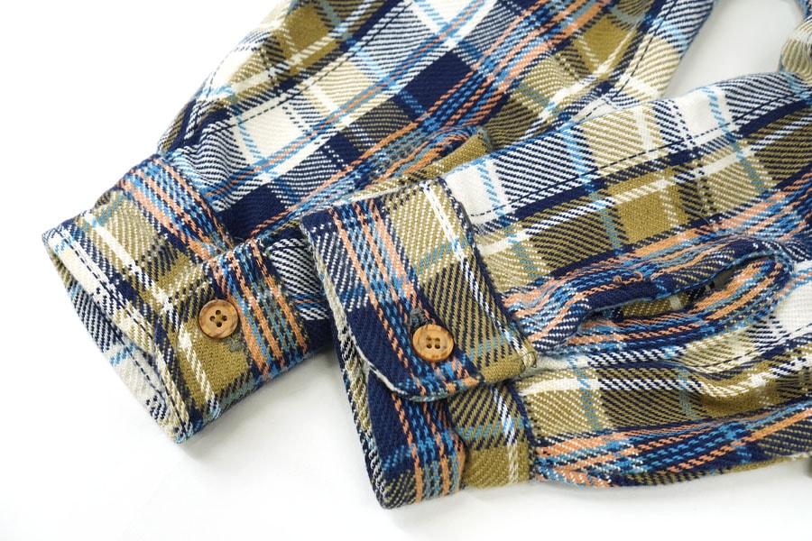 70's 単色タグ BIG MAC 好配色チェック フランネルシャツ 表記(L