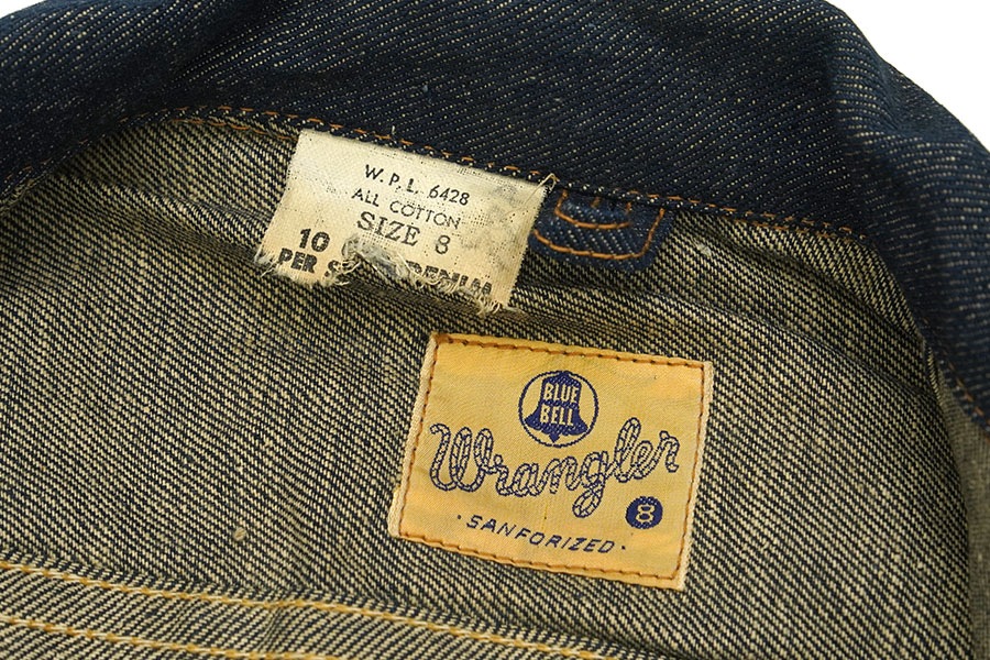 50's Wrangler 縦ベル 8BJZ デニムジャケット 濃紺 表記(8