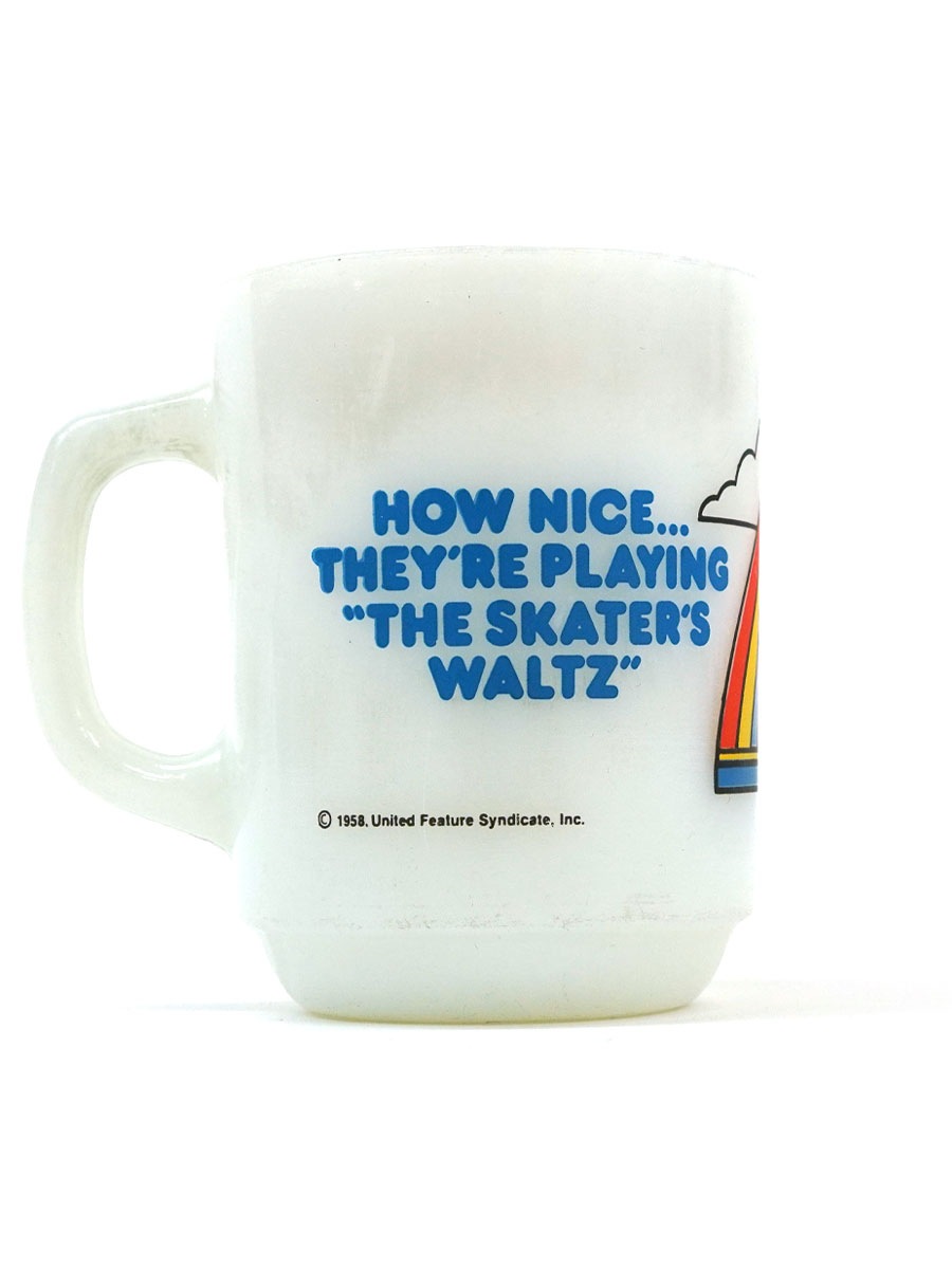 70's～ ANCHOR HOCKING Fire-king OVEN-PROOF ''スヌーピー'' ミルク