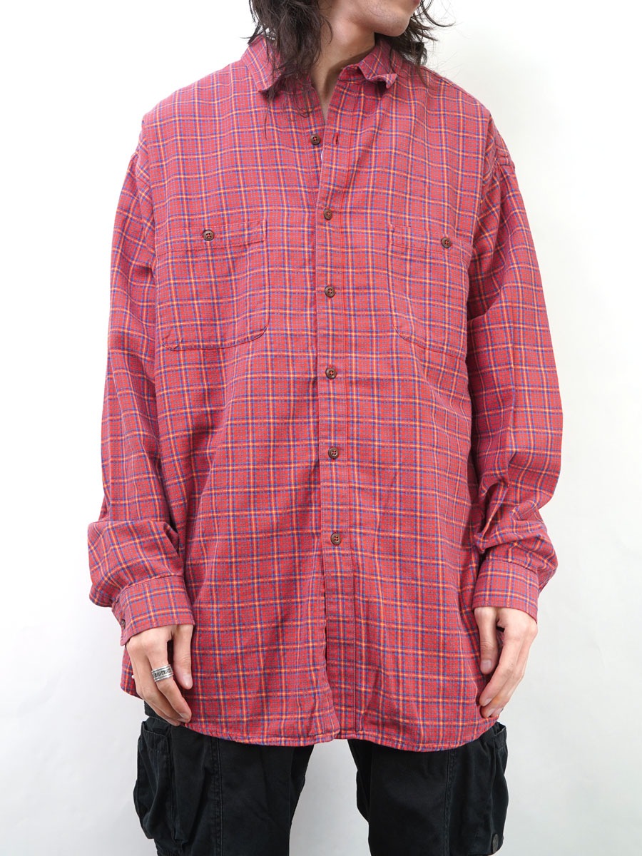 90's～ パタゴニア ヘビーフランネルシャツ フローティングスクエアズ