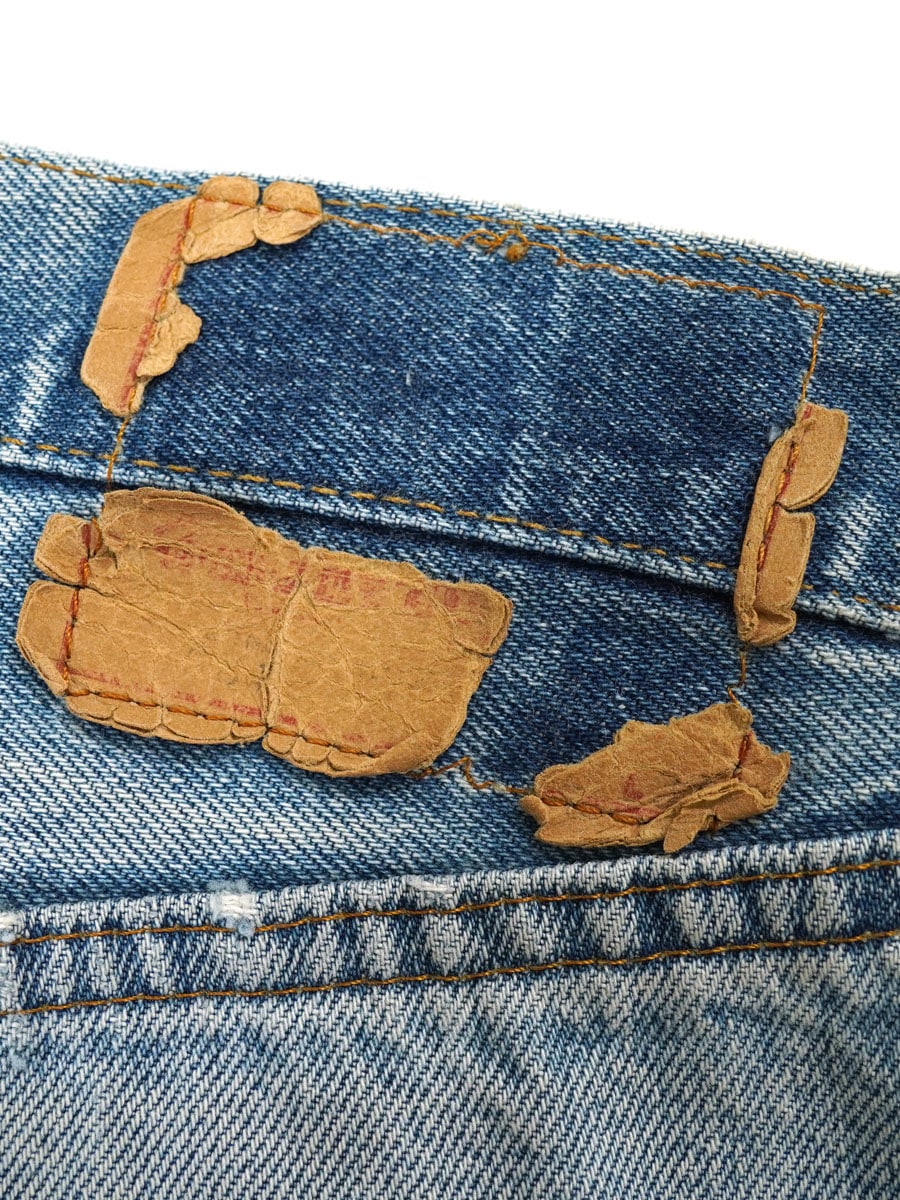 80's Levi's 501 赤耳 デニムパンツ 味ありリペア 襤褸 実寸