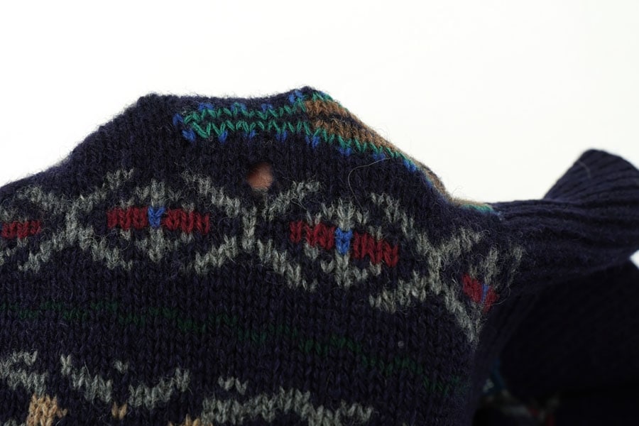 ラルフローレン フェアアイル柄 ハンドニット H/Z ウールセーター 表記