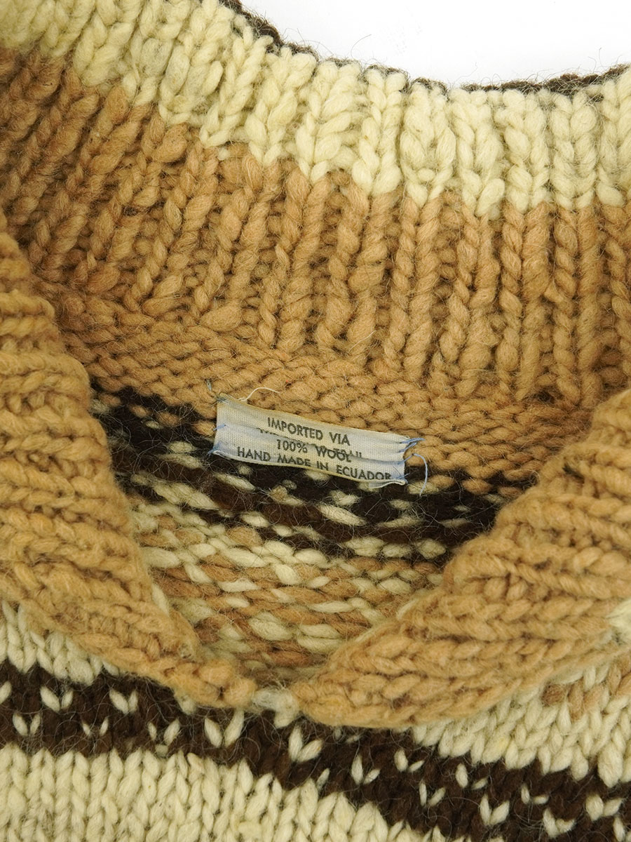 80'S～ HAND MADE IN ECUADOR KNIT SWEATER (APPROX.L) | NEW ITEM