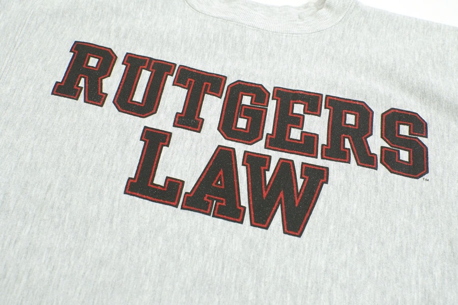 90's 刺繍タグ チャンピオンRW ''RUTGERS LAW'' 表記(L) USA製