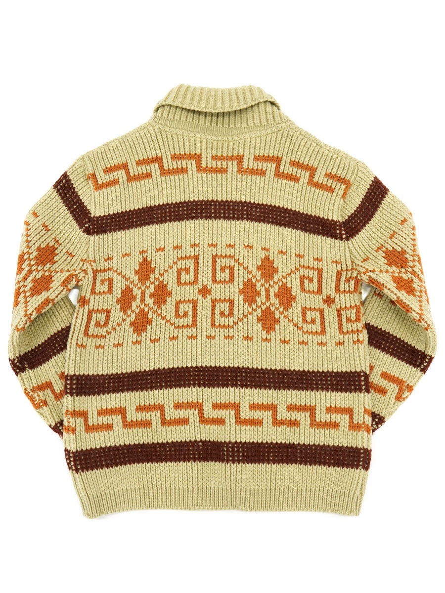 70's PENDLETON HIGH GRADE WESTERN WEAR ZIP-UP WOOL KNIT CARDIGAN