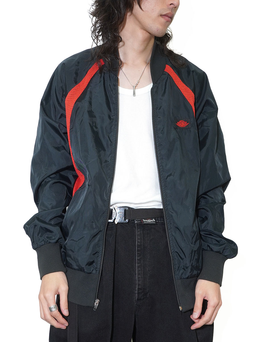 80's 紺タグ NIKE ''AIR JORDAN'' 黒赤 ナイロンJKT 表記(M) USA