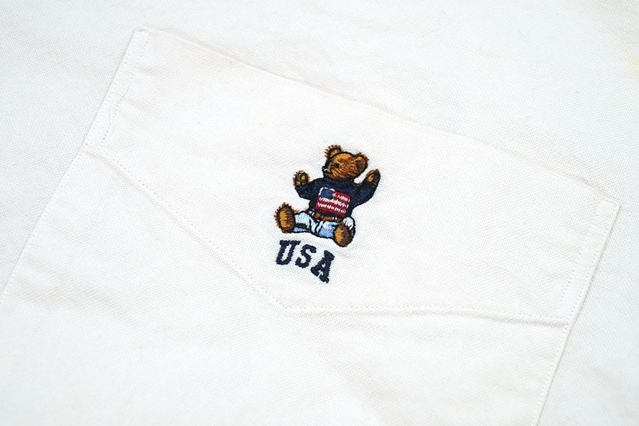 RALPH LAUREN SPORT ''The Big Shirt'' ポロベア刺繍入り ボタン