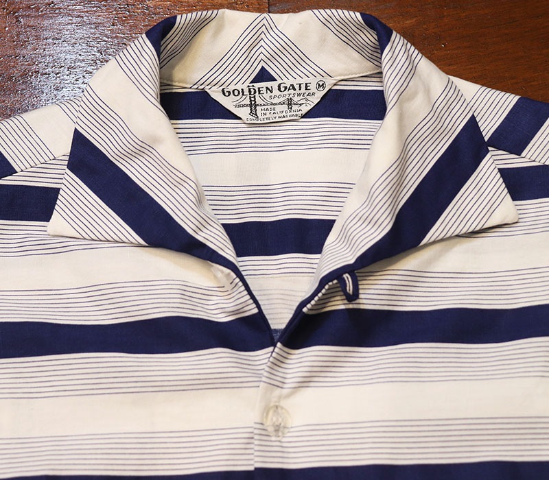 1960s S/S BORDER SHIRT , Size M