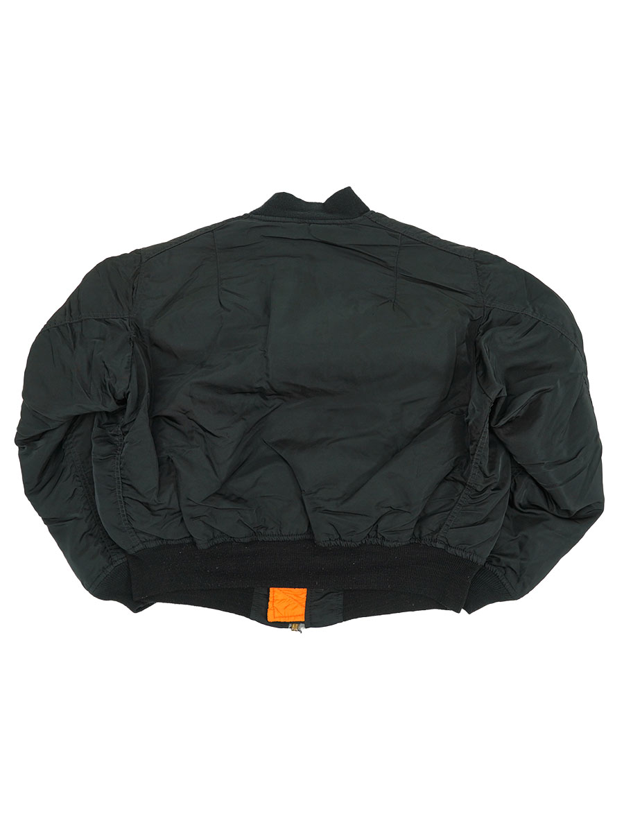 USA製 ALPHA INDUSTRIES MA-1 フライトジャケット ブラック 表記(X