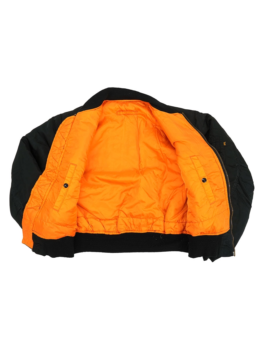 USA製 ALPHA INDUSTRIES MA-1 フライトジャケット ブラック 表記(X